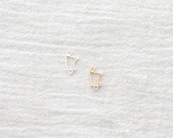 Minnesota Connector Charm, 5.68mm, sterling silver, 14k gold filled, permanent jewelry connector, state connectors, bulk, wholesale, CN365