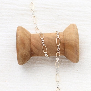 3mm long and short mixed metal chain, 14k gold filled, sterling silver, permanent jewelry chain, spooled chain, bulk, wholesale, M190