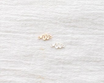 Snake Connector Charm, 10.36mm sterling silver, 14k gold filled connector, permanent jewelry, bulk connector, wholesale connector, CN375