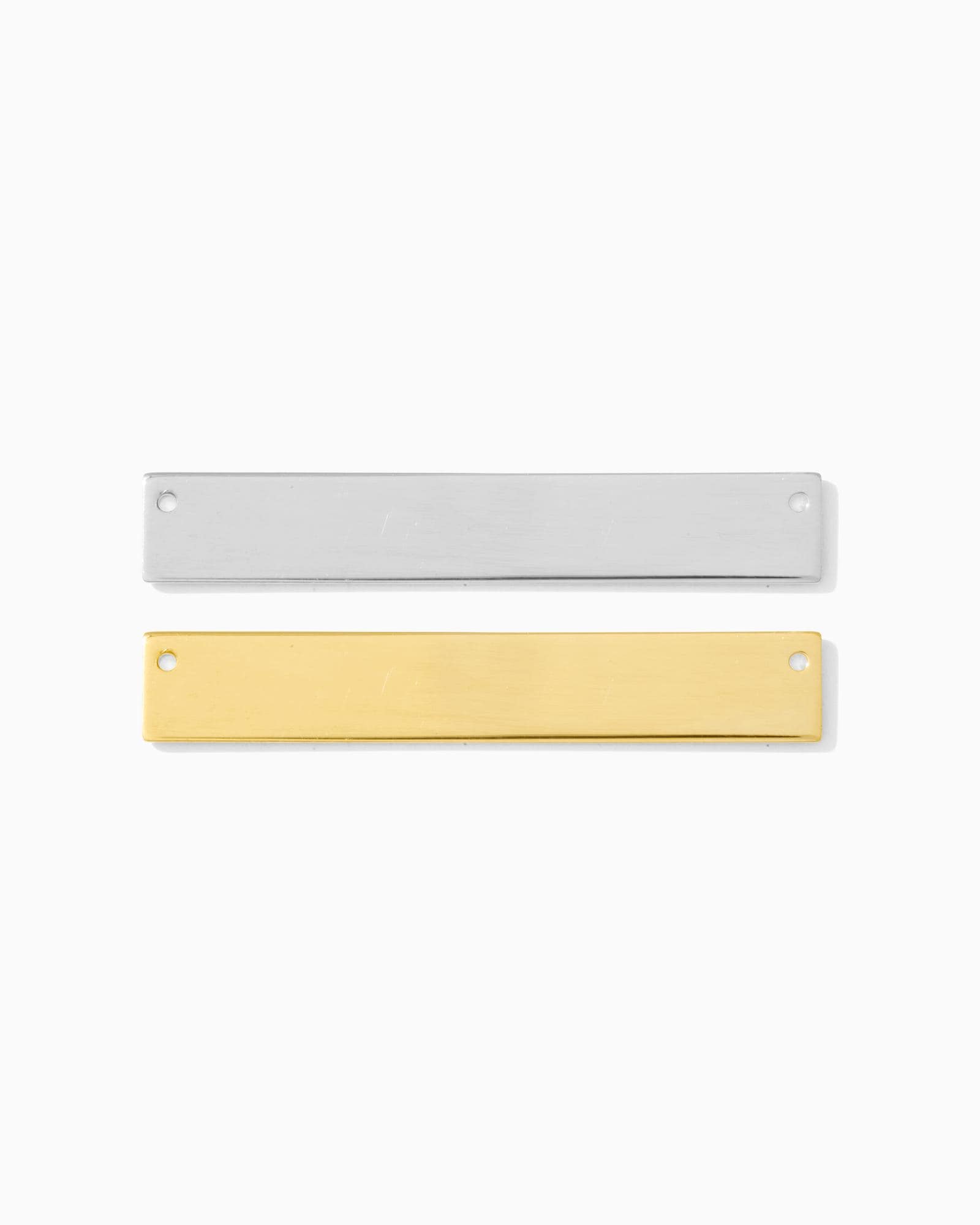 Blank necklace connector, gold filled, sterling silver, 1.5x.25" (38.1x6.35mm), 20 gauge, stamping blank, engraving blank, bulk jewelry, B91