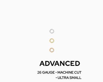 26 Gauge 2.3mm Jump Rings, Machine Cut, Advanced Permanent Jewelry Jump Rings, Gold Filled Sterling Silver, JR15