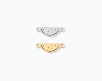 Watermelon Connector Charm, sterling silver, 14k gold filled, connector, permanent jewelry, bulk wholesale connector, CN361