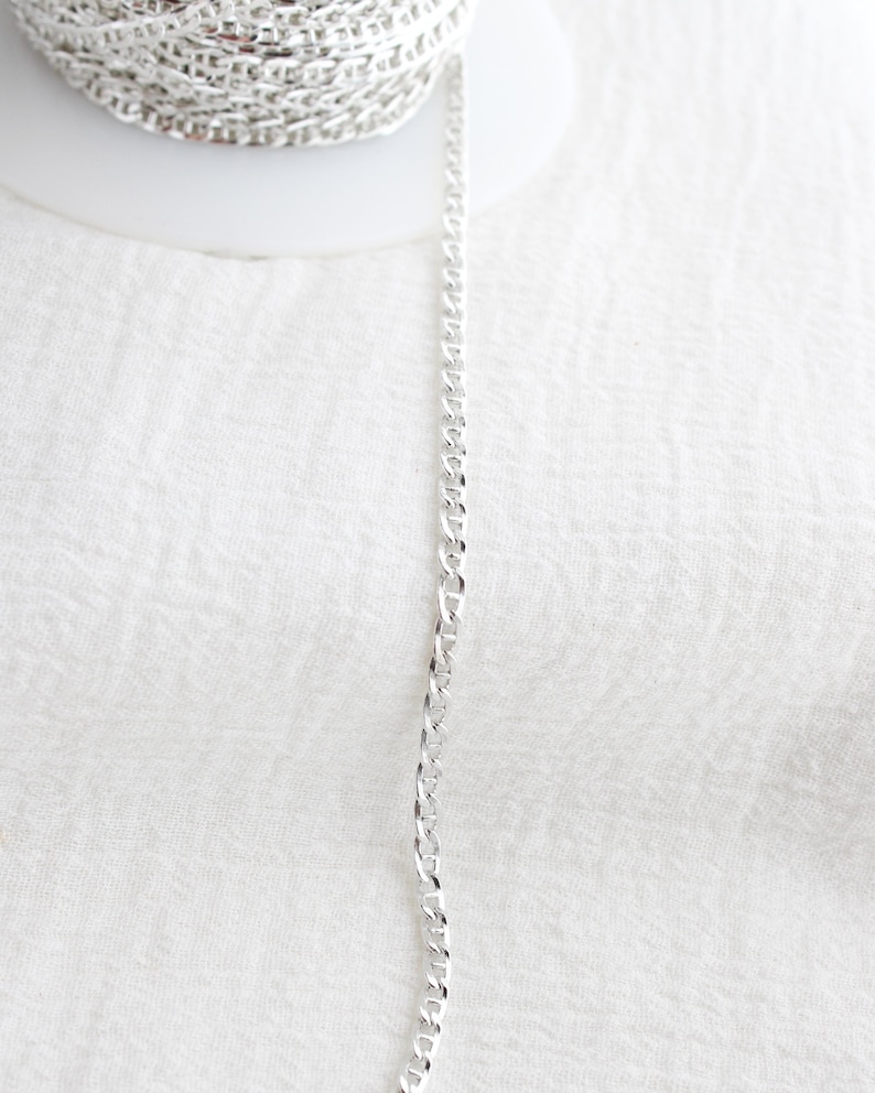 3mm Mariner Chain, 14k Gold Filled, Sterling Silver, Permanent Jewelry ...