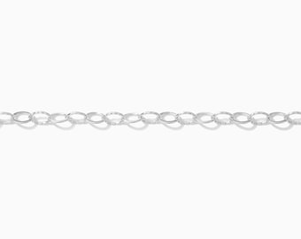 2.6mm alternate flat patterned cable chain, 14k gold filled, sterling silver, bulk cable chain, permanent jewelry chain, spooled chain, S228