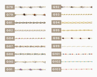 2 inch chain sample, 14k gold filled, G79-G207, CSP200-3