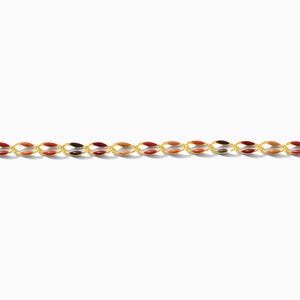 Autumn fall multi color enamel chain, multi color chain, permanent jewelry bulk enamel chain, deep orange, burnt red, brown, Sienna, GP114