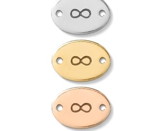 Infinity connector, gold filled, rose gold filled, sterling silver, permanent bracelet infinity connector, gold filled connectors, CN01