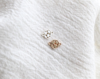 Soccer connector charm, .925 sterling silver, 14k gold filled, CN395