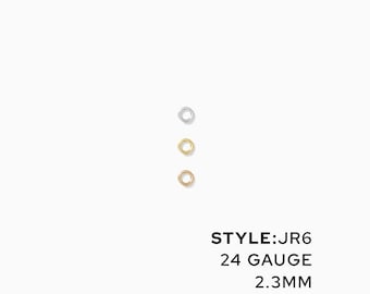 2.3mm OD 24 gauge jump rings, 14k gold filled, sterling silver, jump rings gold filled, jump rings gold fill, JR6