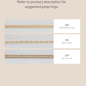 14k gold filled footage chain, wholesale bulk chain for permanent jewelry supplies, paperclip chain, dapped bar chain, satellite chain image 10