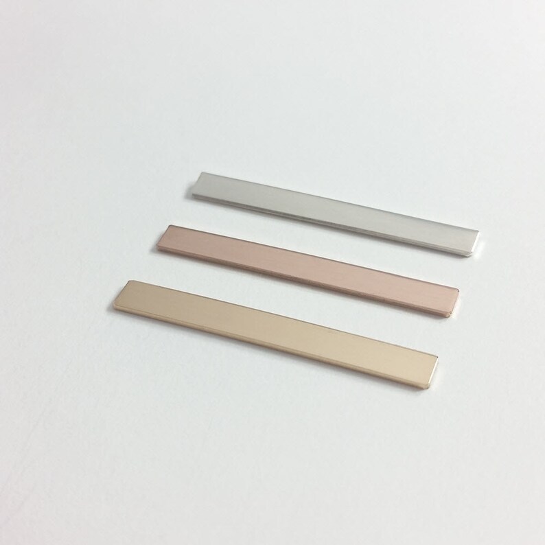 38.1x4mm Bar Blank: 1.5x.16 Silver stamping blank Sterling silver stamping blank Metal stamping blank 10 pieces Bar blank 20 gauge