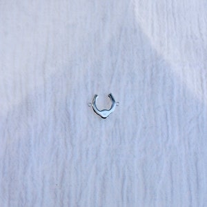Horseshoe genuine turquoise connector charm, sterling silver, gold plated, CN157 image 10