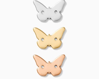 Butterfly connector, gold filled, sterling silver, rose gold filled, bracelet connector, permanent jewelry, bulk wholesale, CN09