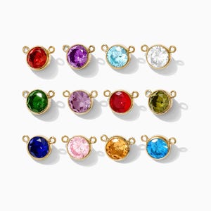 Birthstone Charms Jewelry Connectors Wholesale 6mm 10-2