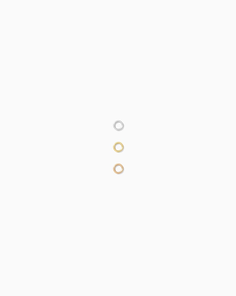 2.3mm OD 26 gauge jump rings, gold filled, rose gold filled, sterling silver, jump rings gold filled, permanent jewelry jump ring, JR15 image 12
