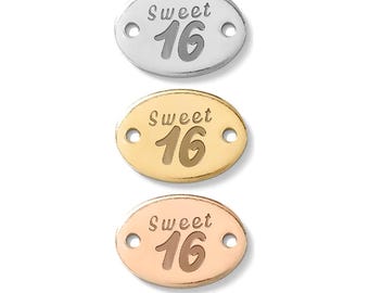Sweet 16 connector, gold filled, rose gold filled, sterling silver, bracelet sweet 16 connector, gold filled connectors, CN01