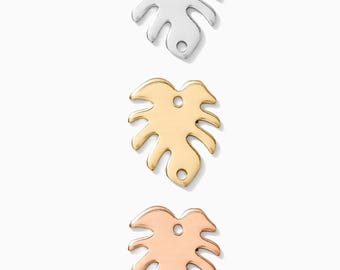 Monstera leaf connector, leaf connector, jewelry connectors, 14k gold filled connectors, sterling silver connectors, rose gold filled, CN2