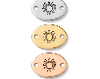Sun connector, gold filled, rose gold filled, sterling silver, permanent bracelet sun connector, gold filled connectors, CN01