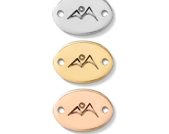 Mountains connector, gold filled, rose gold filled, sterling silver, permanent bracelet mountains connector, gold filled connectors, CN01