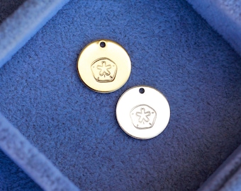 12.7mm sand dollar pendant, sand dollar necklace charm, sand dollar, bulk wholesale, sand dollar disc pendant, CH151