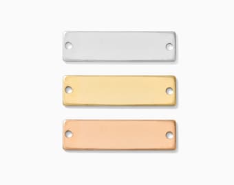 Connector bracelet blank, gold filled, sterling silver, rose gold filled, .75x.20" (19x5mm), 20 gauge, stamping blank, engraving blank, CN91