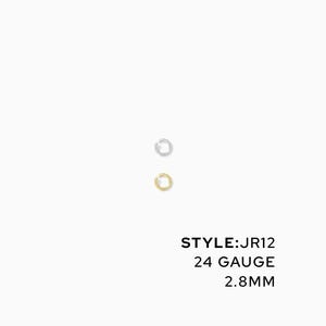 2.8mm OD 24 gauge jump rings, 14k gold filled, sterling silver, jump rings gold filled, permanent jewelry jump rings, JR12