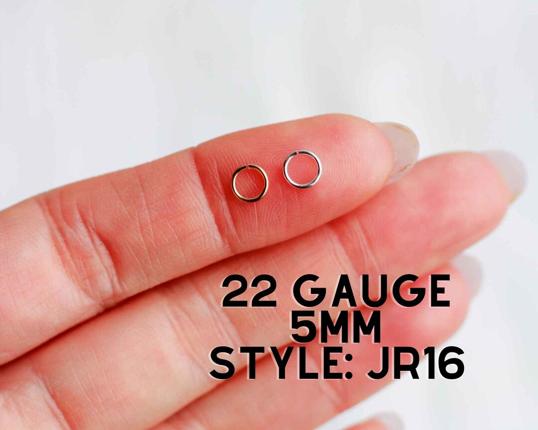 thumbnail image 2 of 50 X 14K Gold Filled 5mm Open Jump Rings – 22 Gauge – Made In USA (GF9) – For Jewelry Making 2 of 2