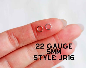 5mm 22 gauge jump rings, 14k gold filled, sterling silver, 14k rose gold filled, jump rings gold filled, jump rings gold fill, JR16