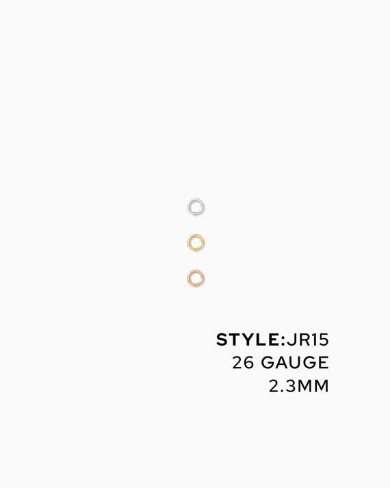 2.3mm OD 26 gauge jump rings, gold filled, rose gold filled, sterling silver, jump rings gold filled, permanent jewelry jump ring, JR15
