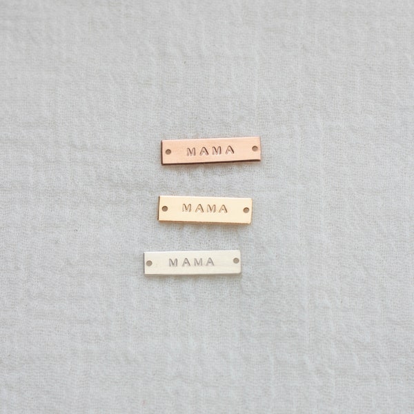 Mama connector, gold filled, rose gold filled, sterling silver, mama bar connector, bulk permanent jewelry, mothers day, CN15