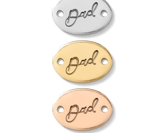 Dad connector, gold filled, rose gold filled, sterling silver, permanent bracelet dad connector, gold filled connectors, CN01