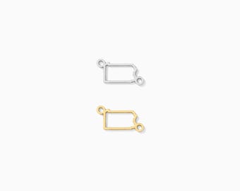 Pennsylvania State Connector, 14k gold filled, sterling silver, permanent jewelry connectors, CN431