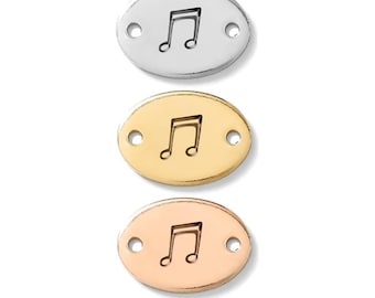 Music note connector, gold filled, rose gold filled, sterling silver, music connector, gold filled connectors, permanent jewelry, CN01