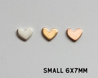 Heart blank, 6x7mm, 20 gauge, stamping blank, engraving blank, sterling silver heart, 14k gold filled heart, wholesale blank, B22