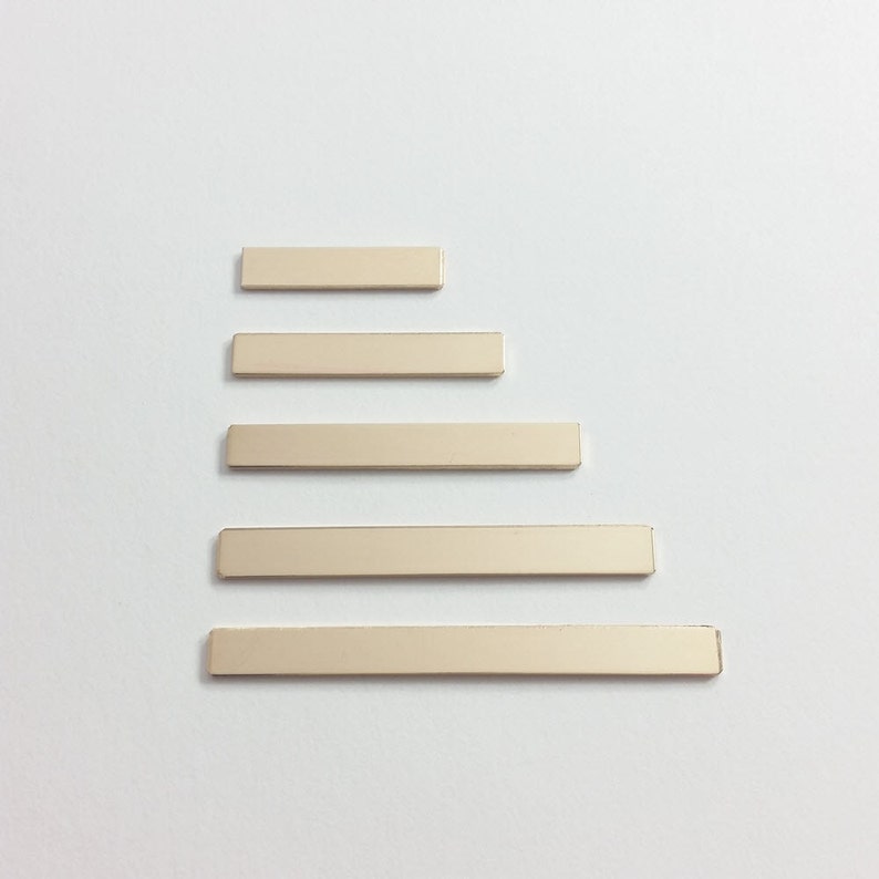 38.1x4mm Bar Blank: 1.5x.16 Silver stamping blank Sterling silver stamping blank Metal stamping blank 10 pieces Bar blank 20 gauge