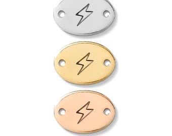 Lightning bolt connector, gold filled, rose gold filled, sterling silver, bracelet lightning bolt connector, gold filled connectors, CN01