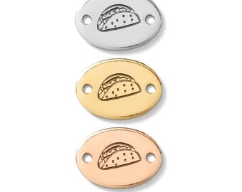 Taco connector, gold filled, rose gold filled, sterling silver, bracelet taco connector, gold filled connectors, CN01