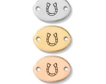 Horseshoe connector, gold filled, rose gold filled, sterling silver, permanent bracelet horseshoe connector, gold filled connectors, CN01