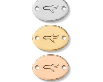 Plane connector, gold filled, rose gold filled, sterling silver, bracelet plane connector, gold filled connectors, CN01