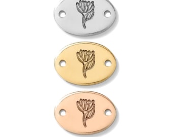 Waterlily connector, gold filled, rose gold filled, sterling silver, bracelet waterlily connector, gold filled connectors, CN01