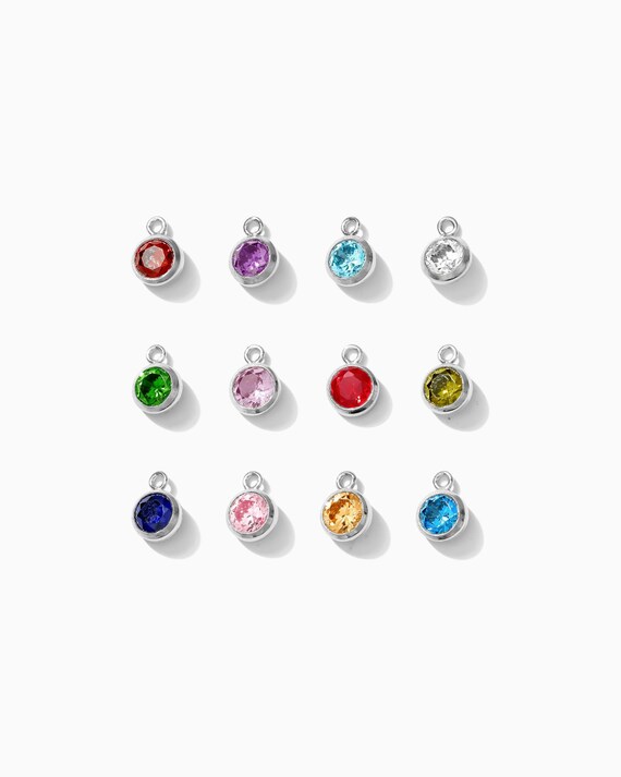 Birthstone Charm, 4mm Sterling Silver 14k Gold Filled, Wholesale