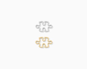 Puzzle Piece Connector Charm, 14k gold filled, sterling silver, permanent jewelry supplies, bulk connector, wholesale connector, CN385