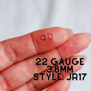 3.8mm 22 gauge jump rings, 14k gold filled, sterling silver, jump rings gold filled, jump rings gold fill, JR17 image 1