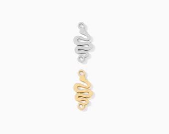 Snake Connector Charm, 10.36mm sterling silver, 14k gold filled connector, permanent jewelry, bulk connector, wholesale connector, CN375