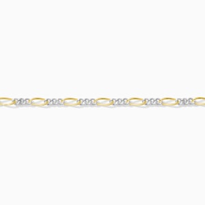 3mm mixed metal figaro 3+1 unfinished chain, 14k gold filled, sterling silver bulk, permanent jewelry, MM183