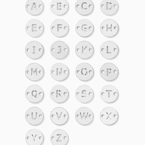 Sterling Silver Letter Connector, 6mm, CN196 SILVER