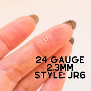2.3mm OD 24 gauge jump rings, 14k gold filled, sterling silver, jump rings gold filled, jump rings gold fill, JR6