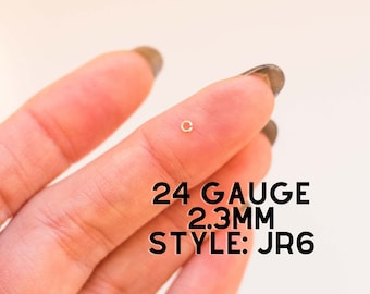 2.3mm OD 24 gauge jump rings, 14k gold filled, sterling silver, jump rings gold filled, jump rings gold fill, JR6