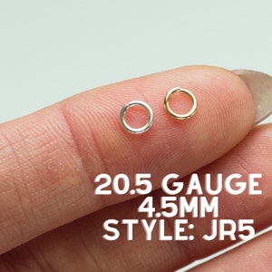 4.5mm OD 20.5 gauge jump rings, 14k gold filled, sterling silver, jump rings gold filled, jump rings gold fill, bulk wholesale supplies, JR5