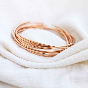 Smooth finish bangle bracelet, permanent jewelry, bulk wholesale, sterling silver or 14k gold filled, jewelry bracelet, BR33